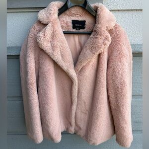 Forever 21+ Blush Faux Fur Coat